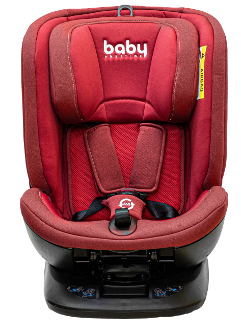 Автокресло детское Baby Prestige UNIVERSAL I-FIX 360° (Red) - фото4