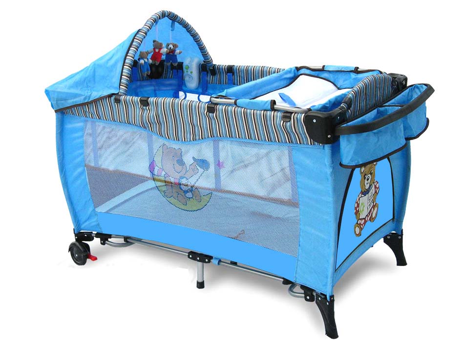 Манеж-кроватка Baby Prestige Delux COMFORT (Цвет Blue)