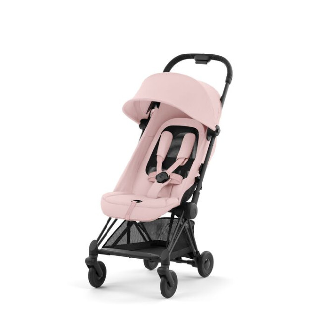 Прогулочная коляска  Cybex Coya Matt Black Frame Peach Pink - фото3