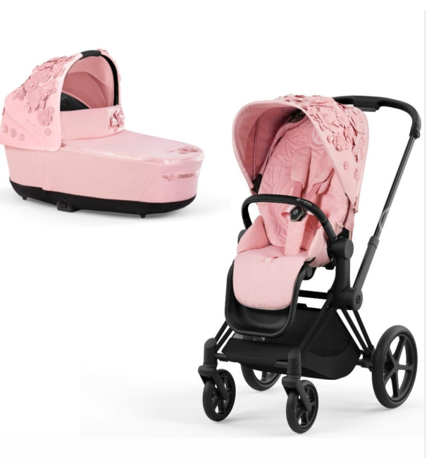 Коляска 2 в 1 Cybex Priam IV Simply Flowers Pale Blush - фото