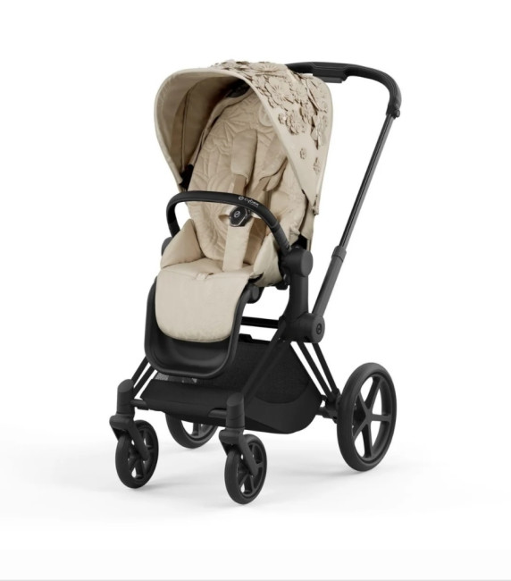 Коляска 2 в 1 Cybex Priam IV Simply Flowers Nude Beige - фото2