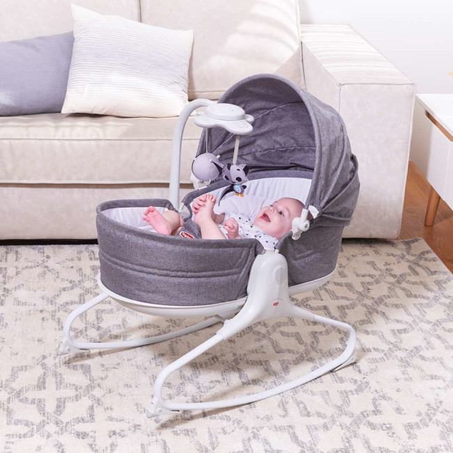 Люлька-качалка с капором; цвет серый Tiny Love (2222180551) - фото5