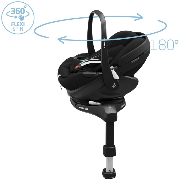 Автокресло детское Maxi-Cosi Pebble 360 Pro2 Essential Black + FamilyFix 360 Pro - фото