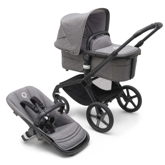 Коляска 2 в 1 Bugaboo Fox 5 Complete BLACK/GREY MELANGE - фото2