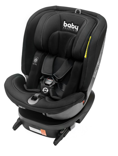 Автокресло детское Baby Prestige UNIVERSAL I-FIX 360° (Black) - фото