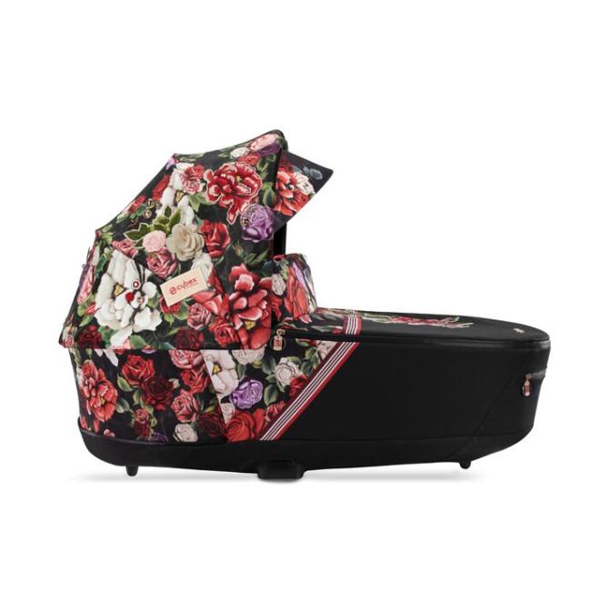 Коляска 2 в 1 Cybex Priam IV Spring Blossom Dark на шасси Rosegold - фото4