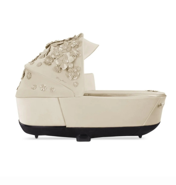 Коляска 2 в 1 Cybex Priam IV Simply Flowers Nude Beige на шасси Rosegold - фото4