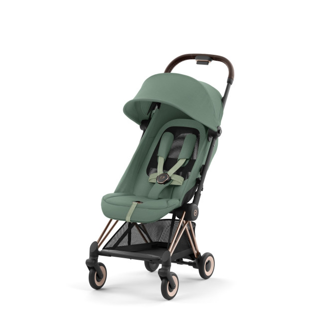 Прогулочная коляска Cybex Coya Rosegold leaf green - фото3