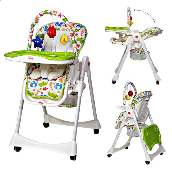 Детский Стульчик для кормления Baby Prestige Avion Comfort+ 0-36 Цвет Green) - фото3