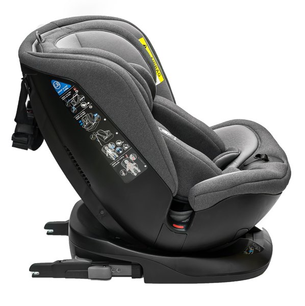 Автокресло детское Baby Prestige UNIVERSAL I-FIX 360° (Dark Grey) - фото2