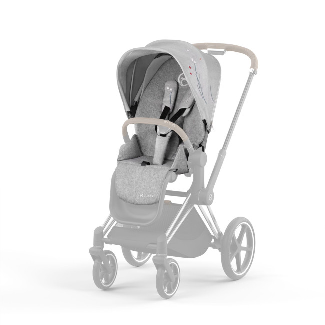 Коляска 2 в 1 Cybex Priam IV Fashion Edition Koi на шасси Rosegold - фото5