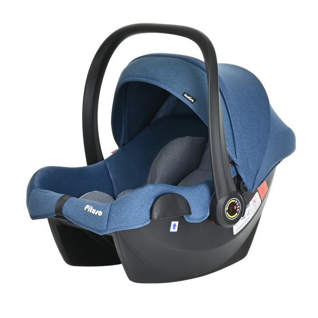 Автокресло группы 0+ (0-13кг) Pituso Santiso Jeans/ light grey /Джинсовый/светло-серый R201 - фото4