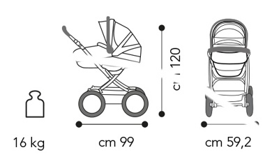 Коляска Brevi Rider 277 (цвет GRIGIO MELANGE) - фото3