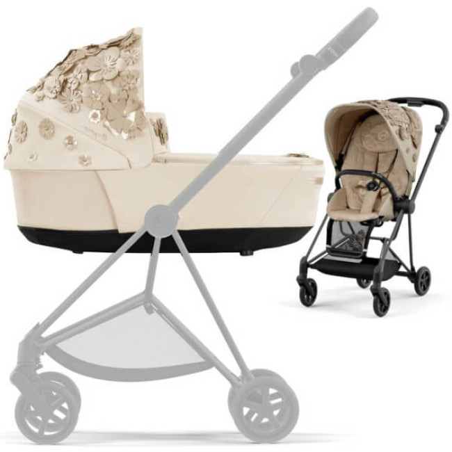 Коляска 2 в 1 Cybex Mios III Simply Flowers Nude Beige - фото