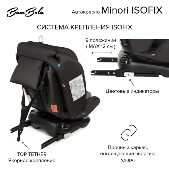 Автокресло BamBola Minori Isofix Светло/Коричневый - фото5