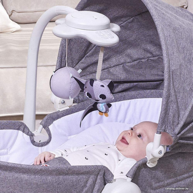 Люлька-качалка с капором; цвет серый Tiny Love (2222180551) - фото4