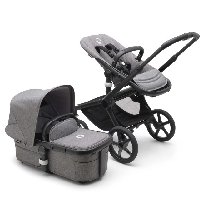 Коляска 2 в 1 Bugaboo Fox 5 Complete BLACK/GREY MELANGE - фото