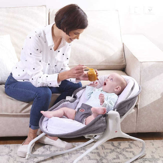 Люлька-качалка с капором; цвет серый Tiny Love (2222180551) - фото2