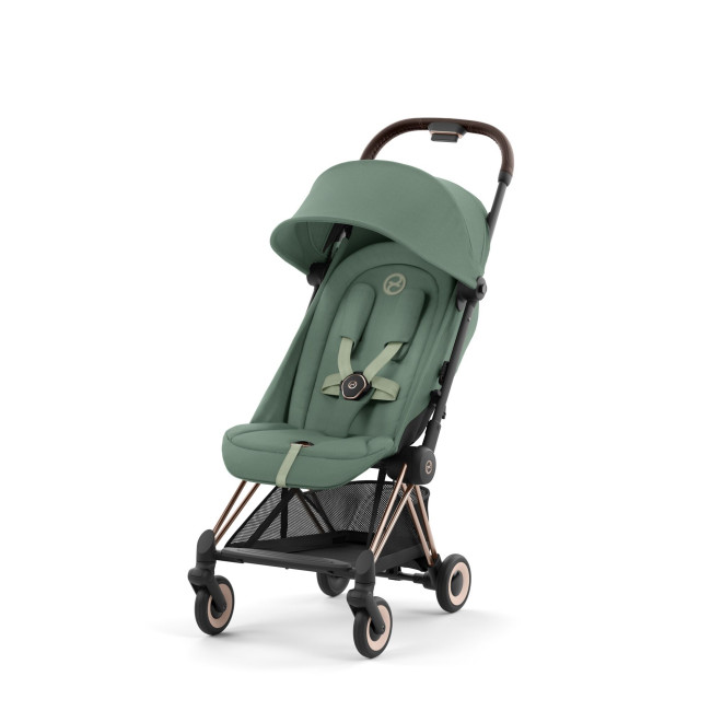 Прогулочная коляска Cybex Coya Rosegold leaf green - фото