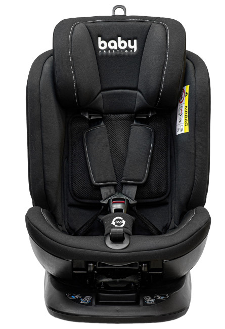 Автокресло детское Baby Prestige UNIVERSAL I-FIX 360° (Black) - фото4